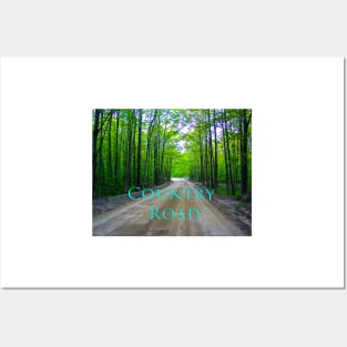 Deep in the Woods of Northern Michigan, the Dirt Country Road Leads to Adventure. Posters and Art